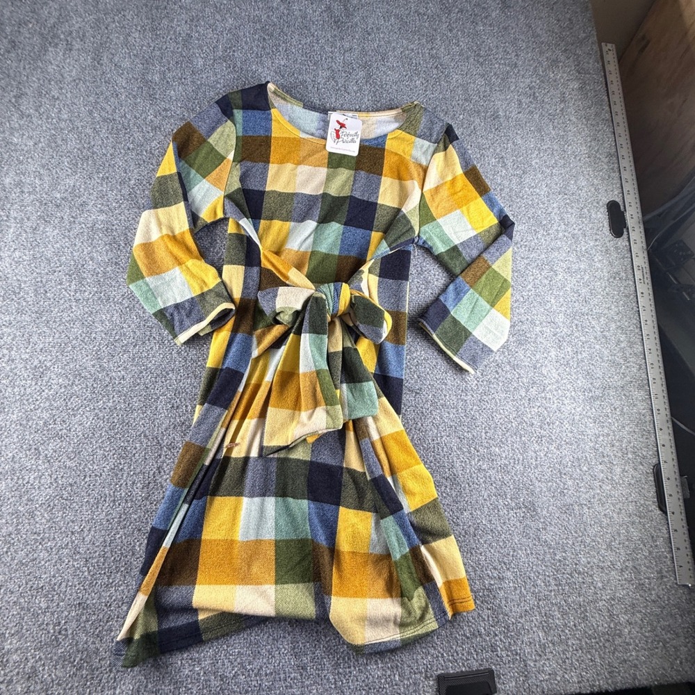 Perfectly Priscilla Reign Supreme Plaid Dress Multi Color Plus Size 16/18 NEW